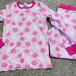 Joe Boxer Pink and White Snowflake Pajama Set